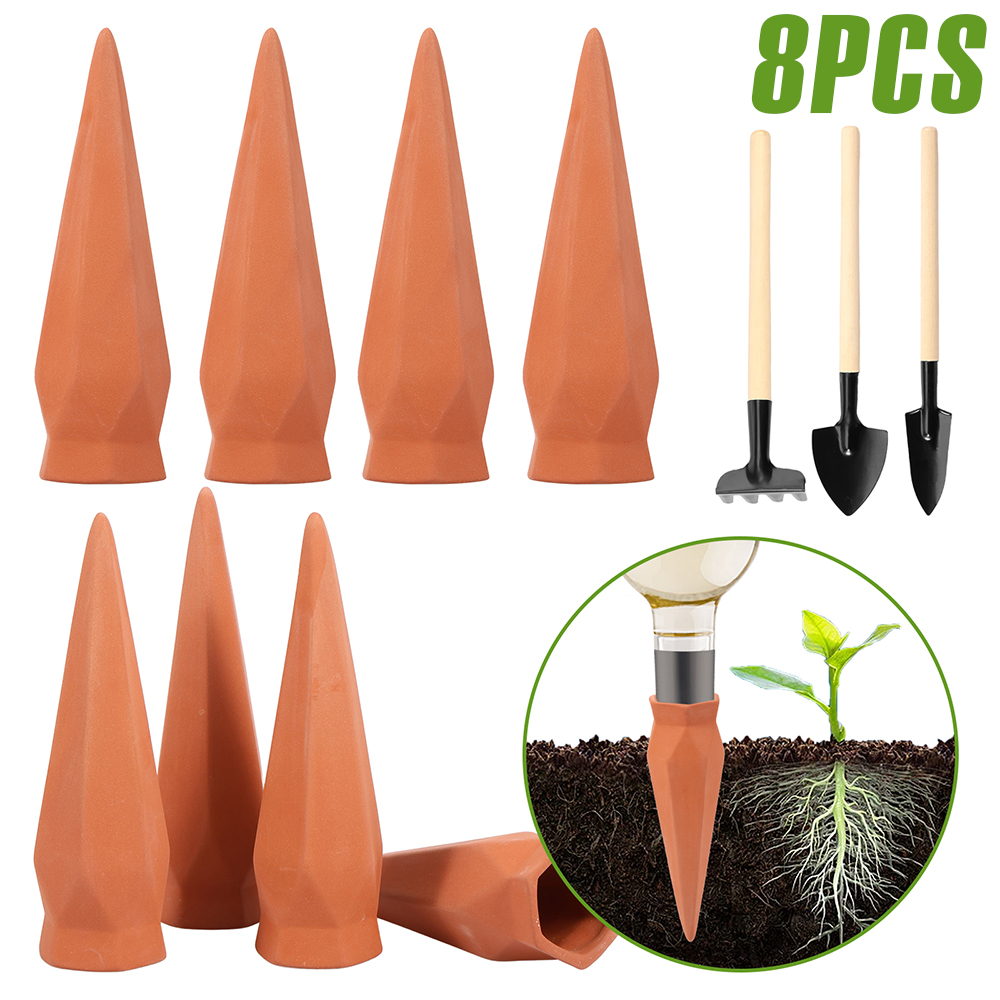 8Pcs Self Watering Stakes Red  - Self Watering Insert บทวิจารณ์และราคา