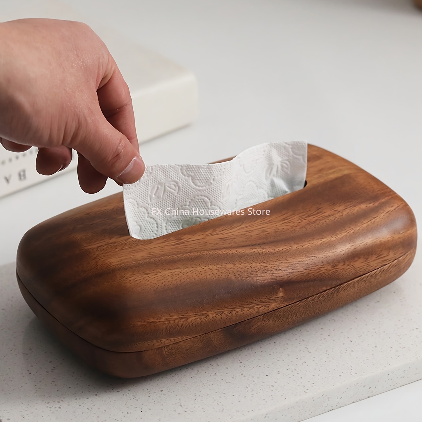 Walnut Wood Tissue Box Cover H - Agar Tissue Culture บทวิจารณ์และราคา