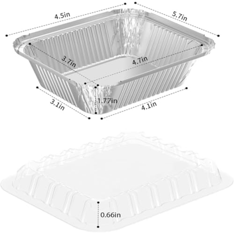 25 Pack Rectangular Disposable - Plastic Dome Clear บทวิจารณ์และราคา