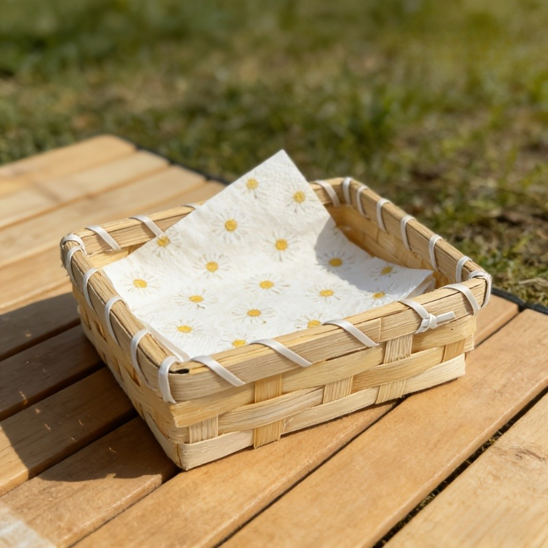 Handwoven Bamboo Napkin Basket - Agar Tissue Culture บทวิจารณ์และราคา