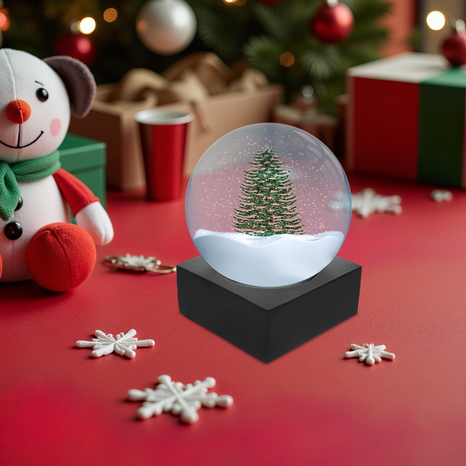 Glass Snow Globe DIY Kit Thick - Plastic Dome Clear บทวิจารณ์และราคา