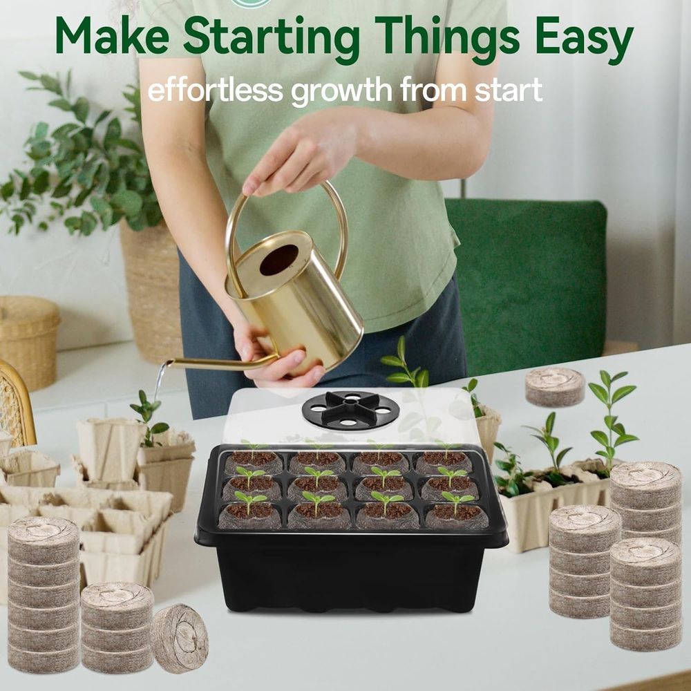 4 Pack Seed Starter Tray with  - Peat Pellet Tray บทวิจารณ์และราคา