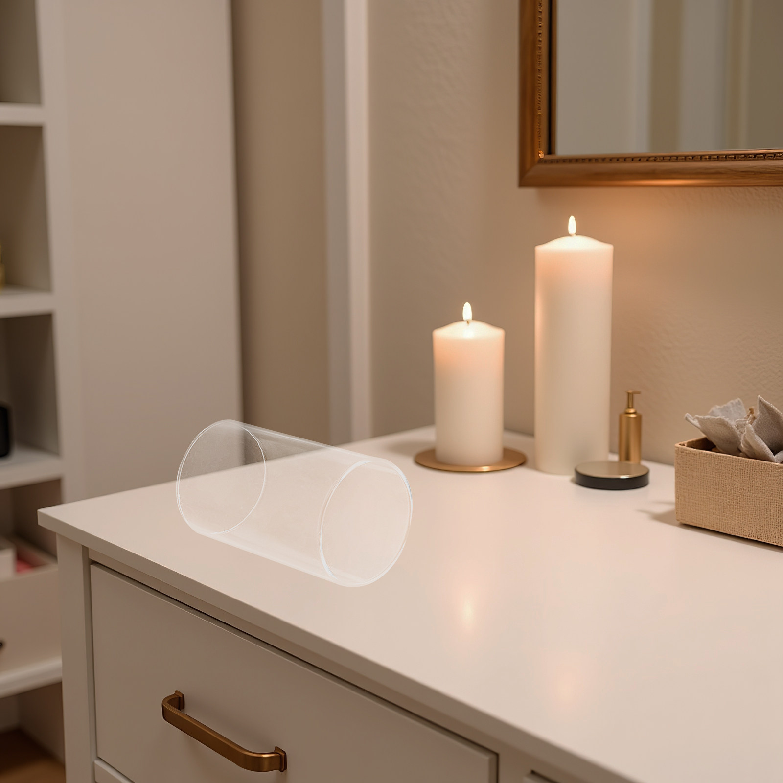 Clear Glass Cylinder Cover Tra - Plastic Dome Clear บทวิจารณ์และราคา