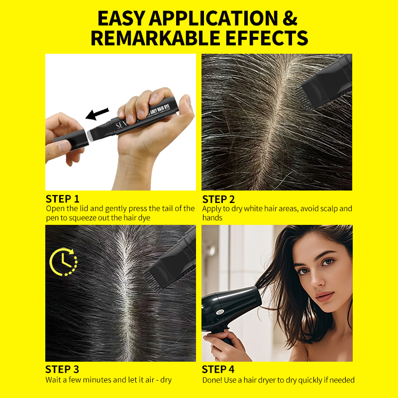 Temporary Hair Dye Pen Comb In - Root Stimulator Liquid บทวิจารณ์และราคา